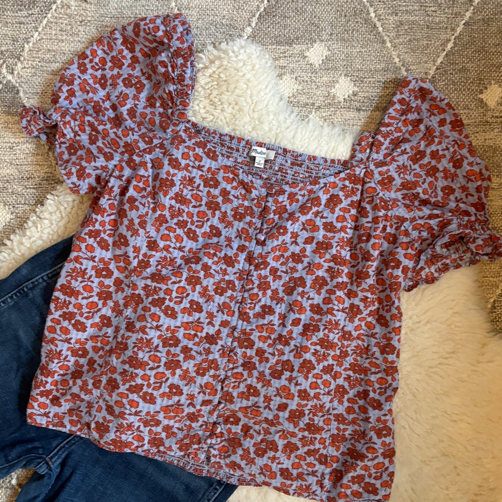Madewell smocked-back top